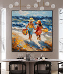 Ripples Of Joy | Children At The Beach Art Prints