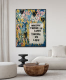 Abstract Love Heart Painting | Where There is Love There is Life