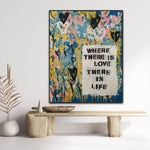 Abstract Love Heart Painting | Where There is Love There is Life