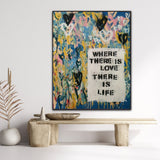 Abstract Love Heart Painting | Where There is Love There is Life