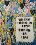 Abstract Love Heart Painting | Where There is Love There is Life