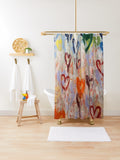 Love Heart Shower Curtain