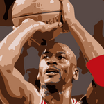 Michael Jordan Portrait Painting