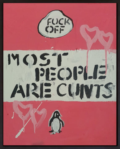 Penguin Book Covers Art - Most People Are Cunts