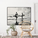 Drifted By The Sea | Surfers On The Beach Prints