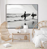 Ocean Dreamers | Surfers On The Beach Prints