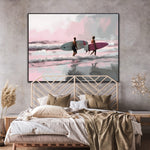 The Calm Before The Wave | Surfers On The Beach Prints