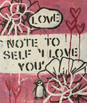 Penguin Book Covers - Note To Self 'I LOVE YOU'