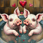 Bathe With A Squeal | Pigs In Bath Art Prints