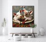 Porking Pampering | Pigs In Bath Art Prints