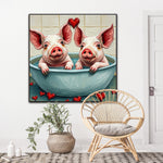 Bubble Bliss For Piggies | Pigs In Bath Art Prints