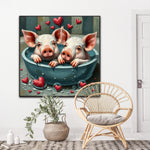 Relaxing In Sty-le | Pigs In Bath Art Prints