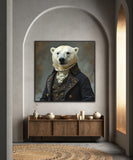 Snow and Sophistication | Polar Bear In Clothing Art