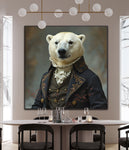 Snow and Sophistication | Polar Bear In Clothing Art