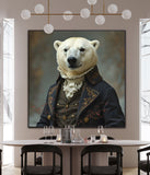 Snow and Sophistication | Polar Bear In Clothing Art