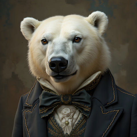 Polar Bear Aristocracy | Polar Bear In Clothing Art