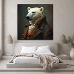 Frosted Elegance | Polar Bear In Clothing Art