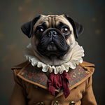 Refined Wrinkles | Pug In Clothing Art