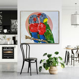 Radiant Harmony - Rainbow Lorikeets - Original Art