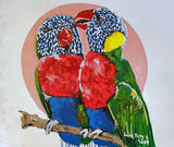 Radiant Harmony - Rainbow Lorikeets - Original Art