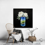 Bells Beach Brewery Fine Art Prints – Retro Can with Floral Elegance