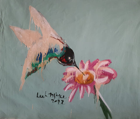 Hummingbirds In Flight | Original Artwork