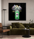 Heineken Lager Fine Art Prints – Craft Beer with Floral Art