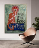 A bold homage to the iconic Tournee du Chat Noir poster, The Orange Cat reimagines the mysterious black feline as a vivid, fiery-hued cat with a curious stare and commanding presence.