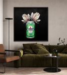 Heineken Lager Fine Art Prints – Craft Beer with Floral Art