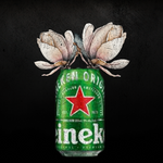 Heineken Lager Fine Art Prints – Craft Beer with Floral Art