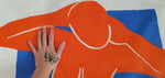 Nude Minimalist Female Orange and Blue