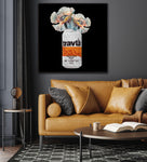 Travla Beer Fine Art Prints – Retro Can with Floral Elegance