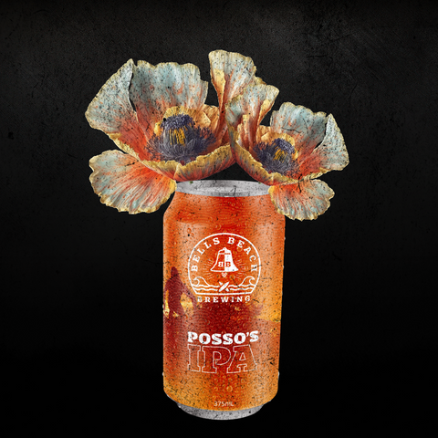 Bells Beach Brewery Fine Art Prints – Retro Can with Floral Elegance