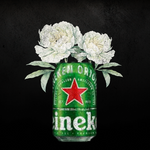 Heineken Lager Fine Art Prints – Craft Beer with Floral Art