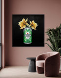 Heineken Lager Fine Art Prints – Craft Beer with Floral Art