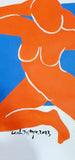 Nude Minimalist Female Orange and Blue