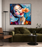 Woman With Flower | Fine Art Prints