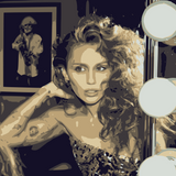 Miley Cyrus Portrait by Leah Justyce Australian Portrait Artist