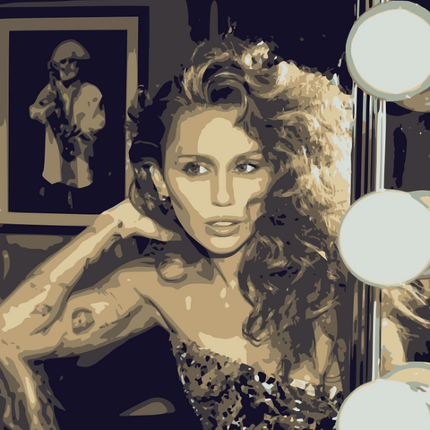 Miley Cyrus Portrait by Leah Justyce Australian Portrait Artist