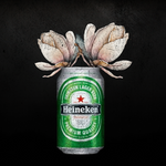 Heineken Lager Fine Art Prints – Craft Beer with Floral Art