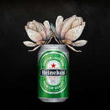 Heineken Lager Fine Art Prints – Craft Beer with Floral Art