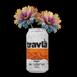 Travla Beer Fine Art Prints – Retro Can with Floral Elegance