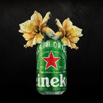 Heineken Lager Fine Art Prints – Craft Beer with Floral Art