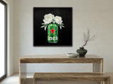 Heineken Lager Fine Art Prints – Craft Beer with Floral Art