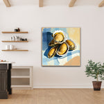 Oysters On Striped Fabric - Fine Art Prints