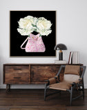 Louis Vuitton Handbag & Floral Fine Art Prints