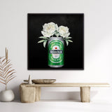 Heineken Lager Fine Art Prints – Craft Beer with Floral Art