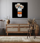 Travla Beer Fine Art Prints – Retro Can with Floral Elegance