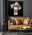 Travla Beer Fine Art Prints – Retro Can with Floral Elegance
