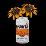 Travla Beer Fine Art Prints – Retro Can with Floral Elegance